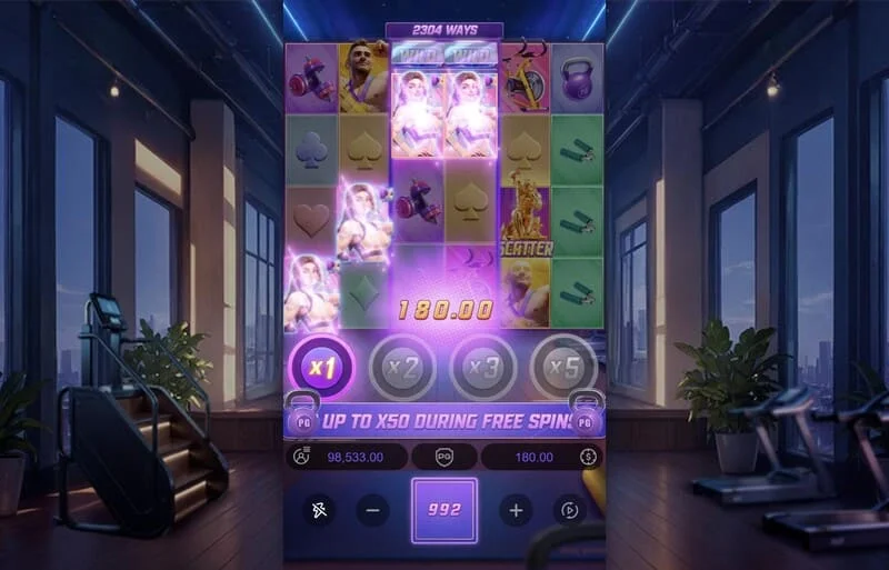 Mighty Mania — çizgi vurgulu temel modda kazanma